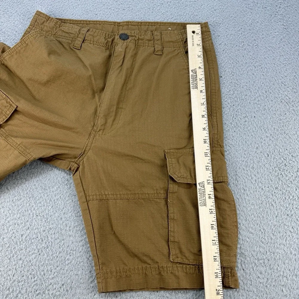 CSG Cargo Shorts Men's 30‎ Brown Pockets Outdoor Hiking Champs Ripstop Outdoors